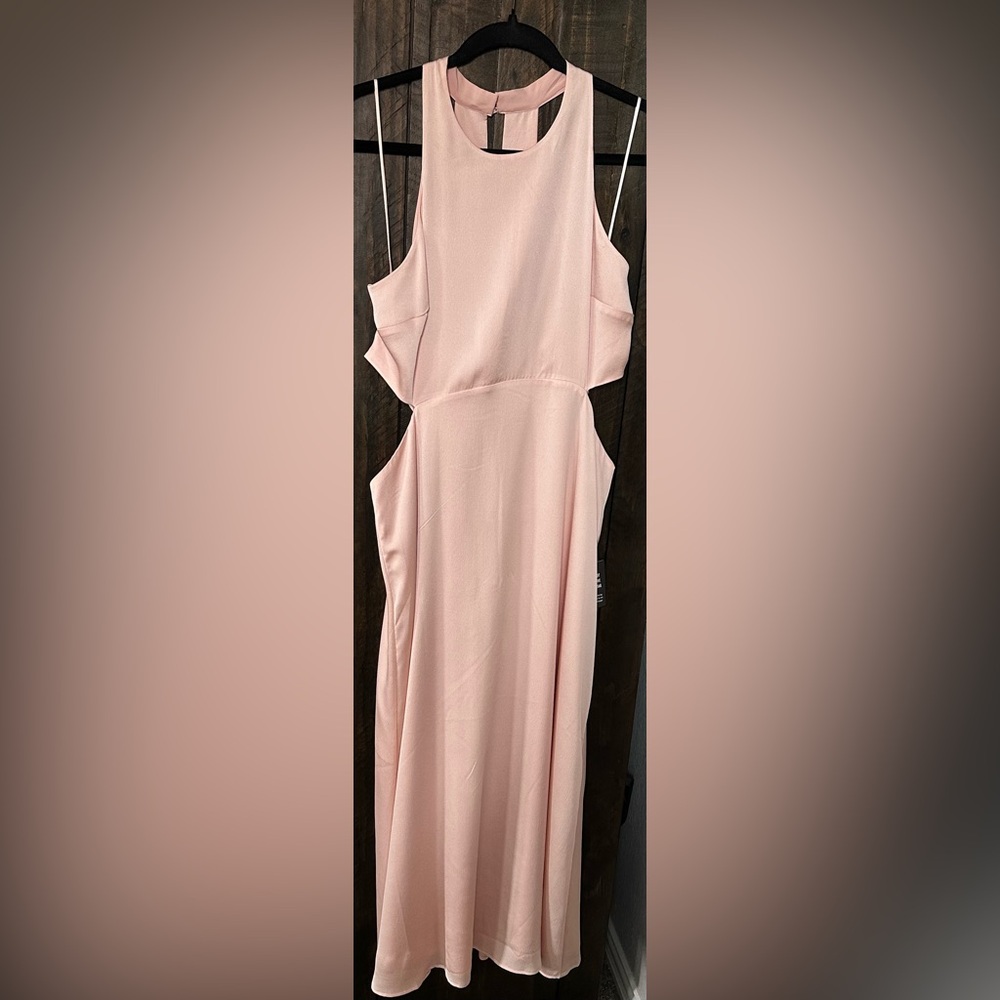 Elegant Pink Sleeveless Dress